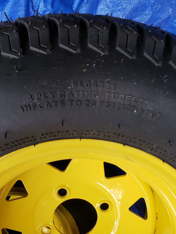 Pair of 24x9 50 12 nhs carlisle turf master 4 ply lawn mower tires