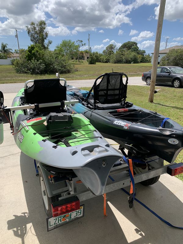Two kayaks & trailer for sale for Sale in Cape Coral, FL - OfferUp