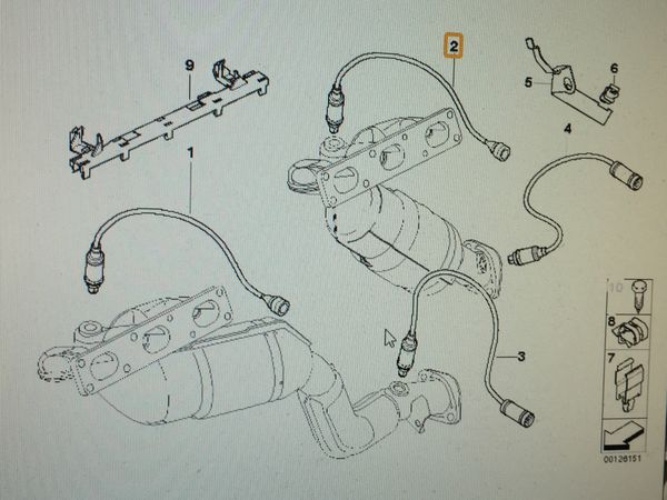 New BMW E46 E60 E83 Bank 2 Sensor 1 Oxygen Sensor for Sale ...