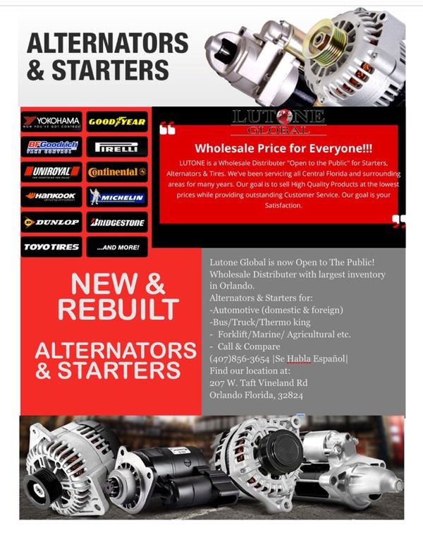 Alternators & starters (new&refurbished) for Sale in Orlando, FL OfferUp