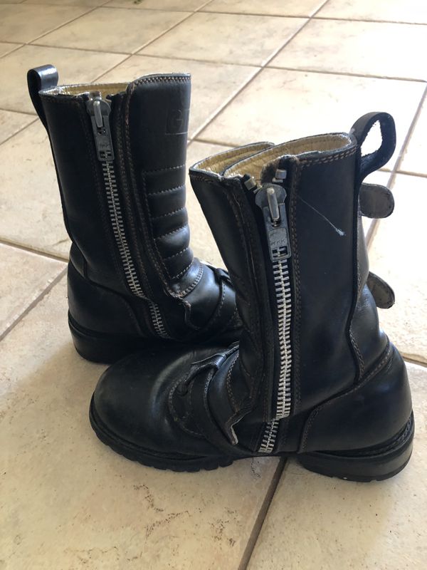 moto boots with buckles
