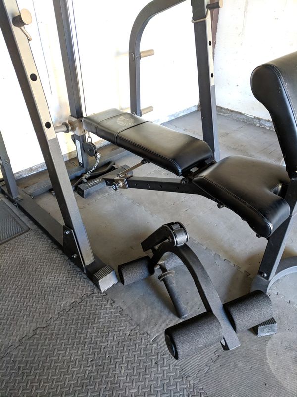 Nautilus Squat Rack, Bench, Olympic Weights, and Bars for Sale in ...