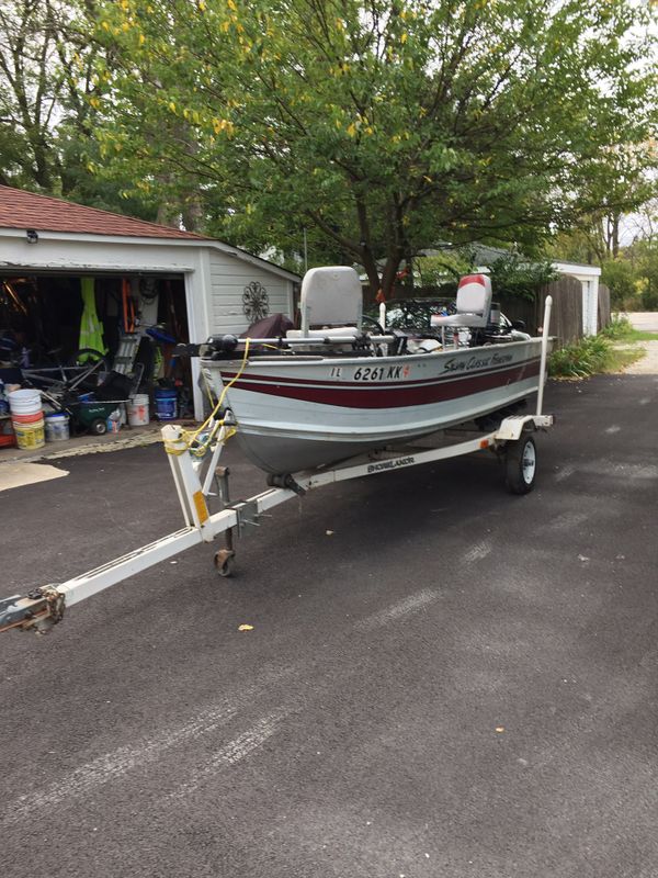 14 feet sylavan deep v fishing aluminum boat with a 30 hp Yamaha motor ...