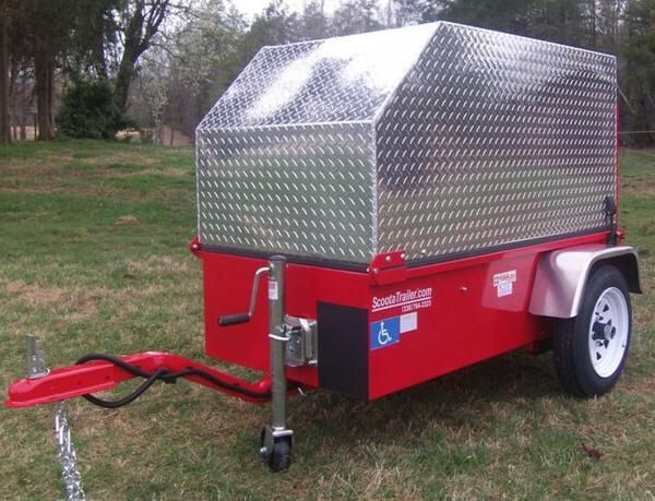 Small Enclosed Trailer Designed For Power Wheelchairs Or Scooters For 