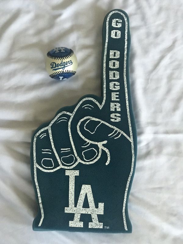 Dodgers collectible baseball and foam finger for Sale in Ontario, CA