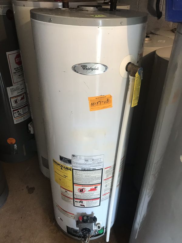 Whirlpool 40 50 gallon water heater. Works great. Can be combined with