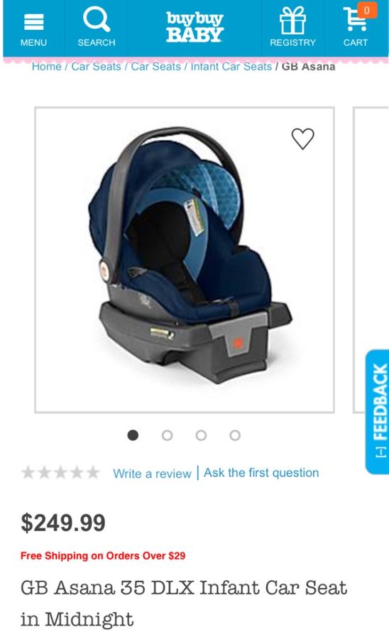 New Gb Asana 35 Dlx Infant Car Seat In Midnight For Chula Vista Ca Offerup