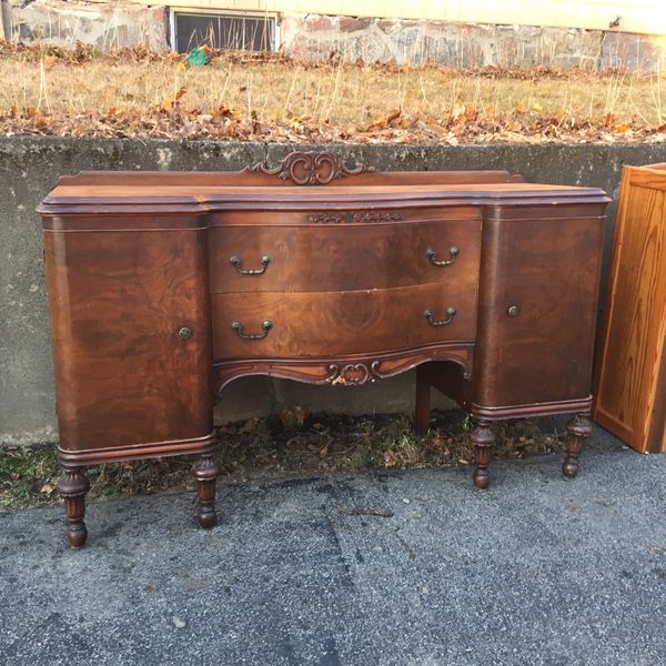 Antique buffet table, solid wood for Sale in Hopedale, MA - OfferUp