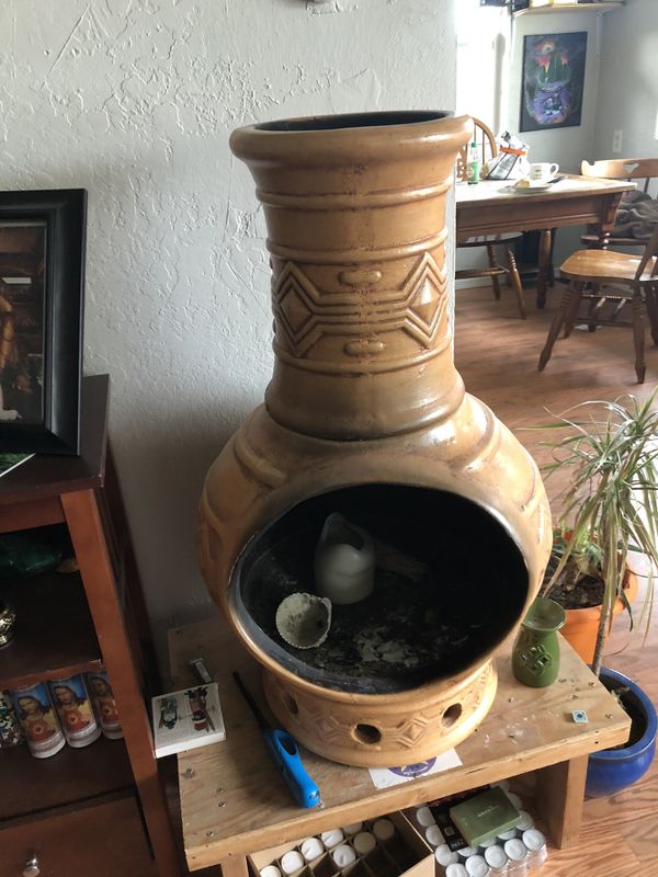 Chiminea Outdoor Indoor Fireplace Chimney Firepit for Sale in