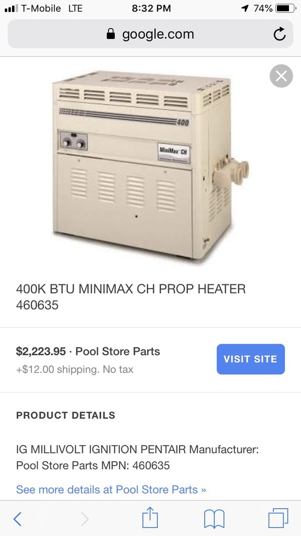 Pool heater (Purex Triton MiniMax Plus 400) for Sale in