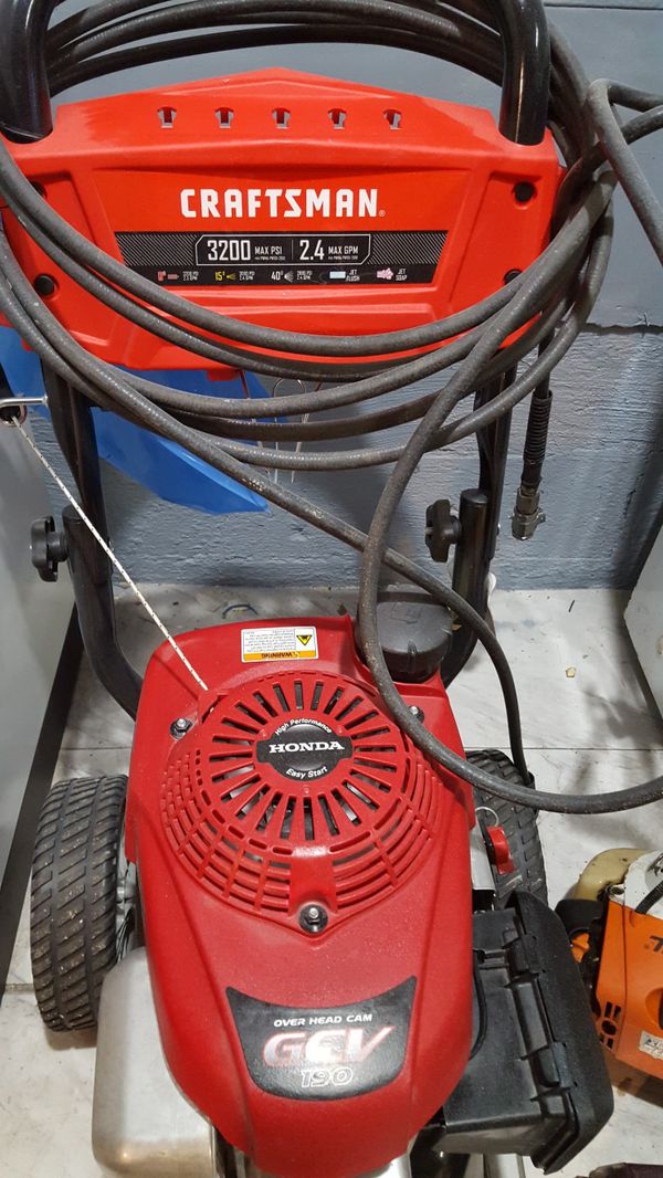 craftsman 3200 psi pressure washer honda