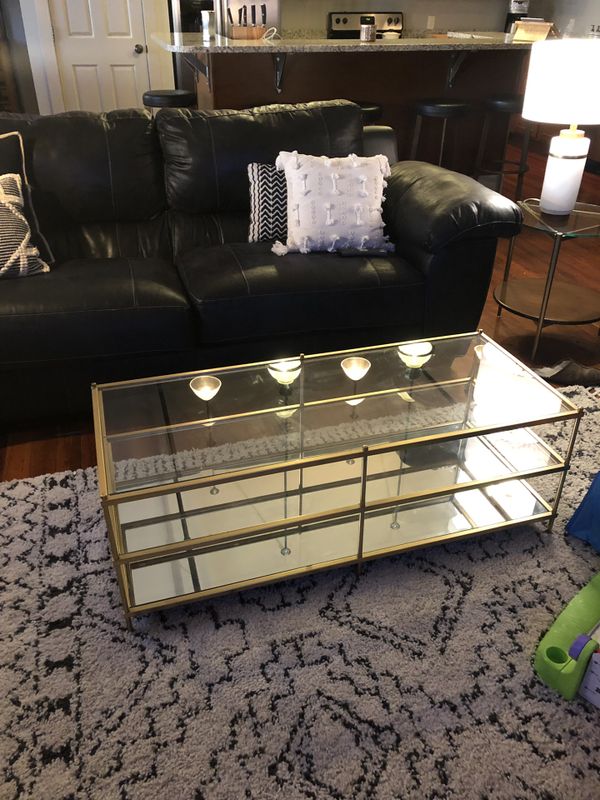 Gold West Elm Coffee Table for Sale in Bloomington, IL OfferUp