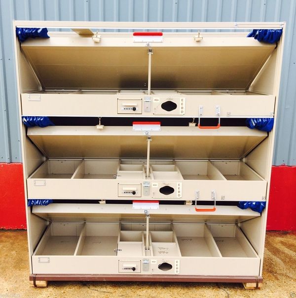 U.S. Navy Submarine aluminum triple bunk rack bed each with storage