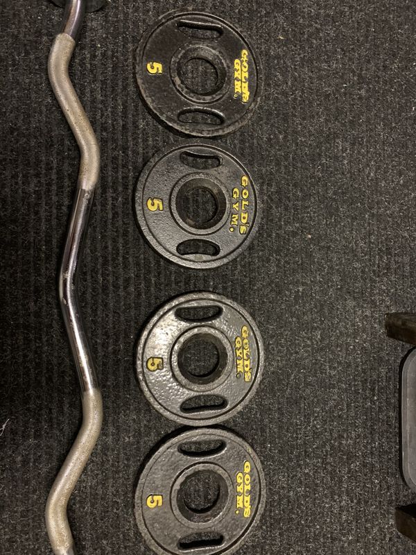 gold's gym olympic curl bar