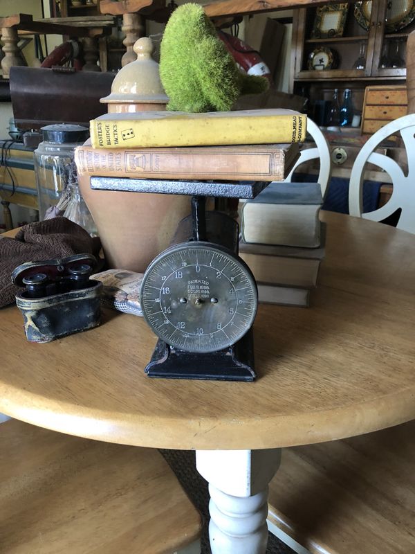 Antique Rustic Kitchen Scale With Brass Face For In Thousand Oaks Antique Rustic Kitchen Scale With Brass Face