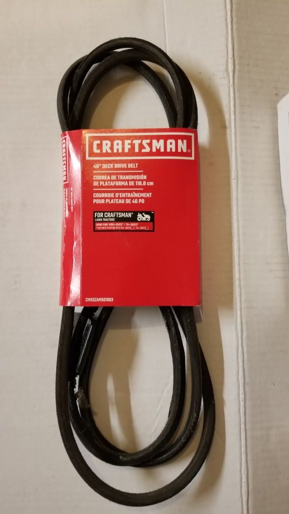 Craftsman 46" Deck Drive Belt for Sale in Raleigh, NC OfferUp