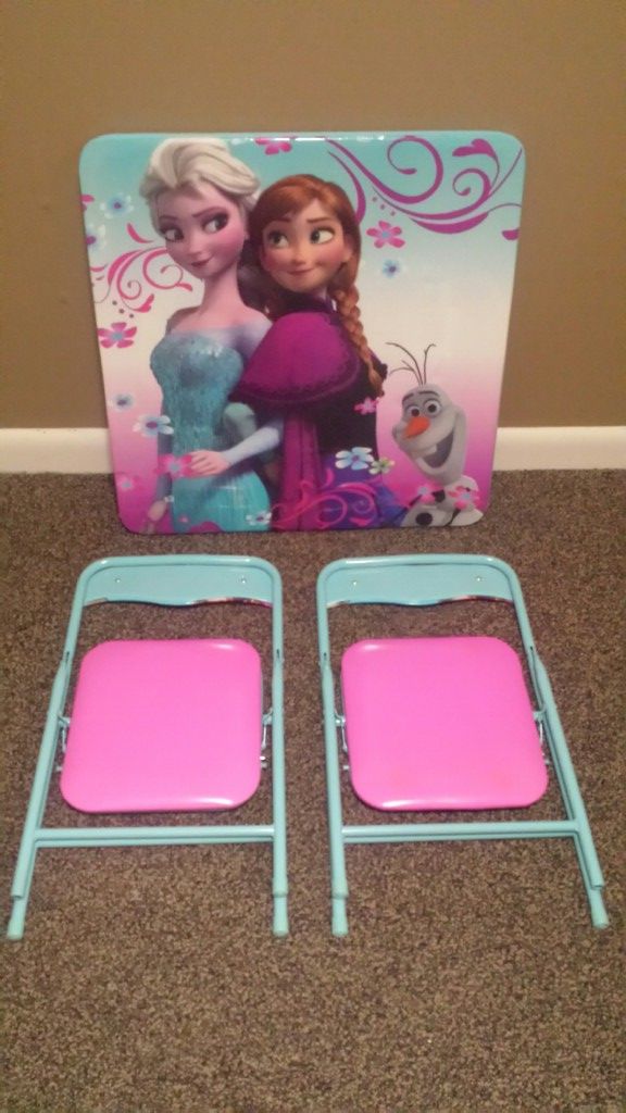 disney frozen folding table and chairs