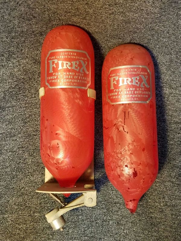 Pair of Firex Glass Fire Extinguisher Grenades for Sale in Bedford Park