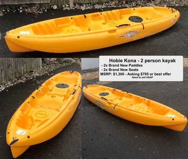 hobie 2 person fishing kayak