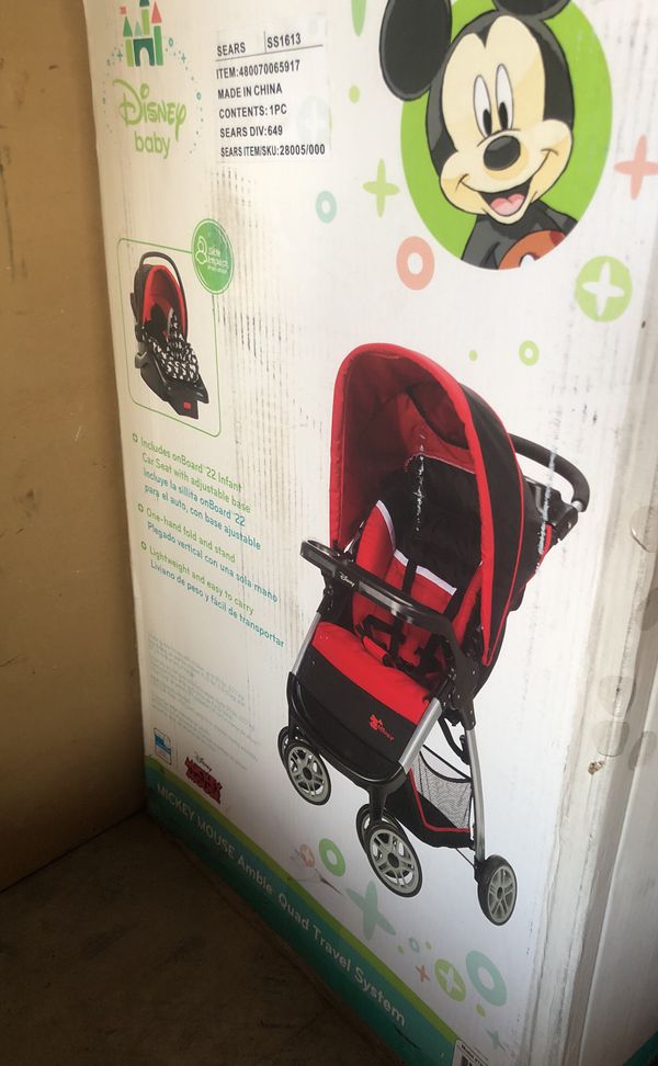 Disney Mickey Mouse Disney Baby Stroller with Car seat for Sale in Los ...