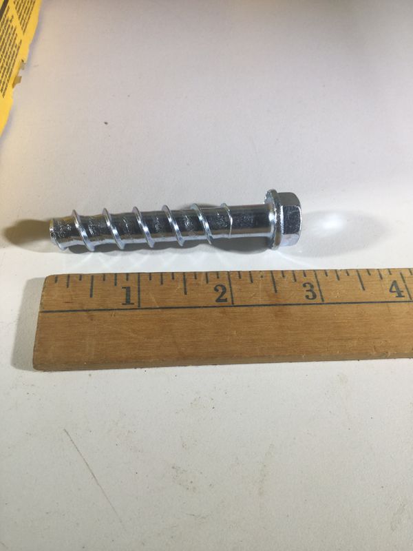 Dewalt by Powers Screw Bolts/Concrete Anchors 2 1/2” x 3/8” Steel Hex