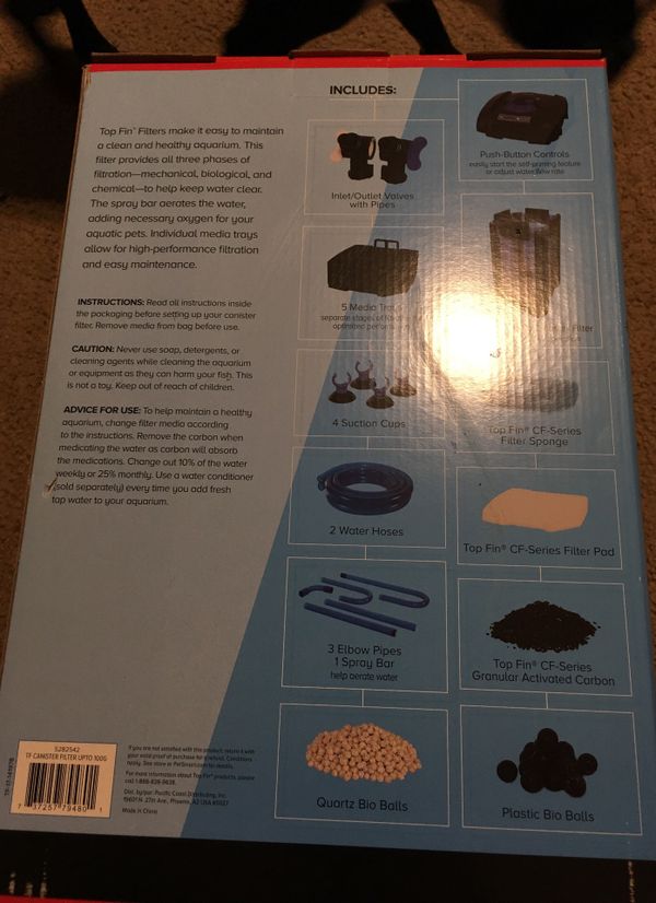 Top fin cf100 canister filter 60100 gallon for Sale in Spring, TX