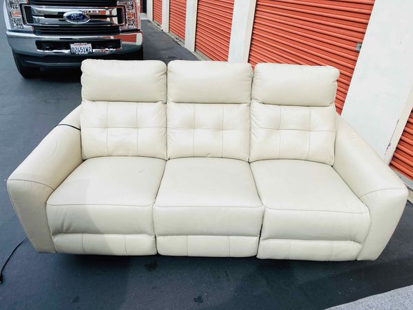 timmons leather reclining sofa