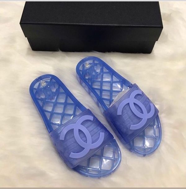 jelly slides chanel