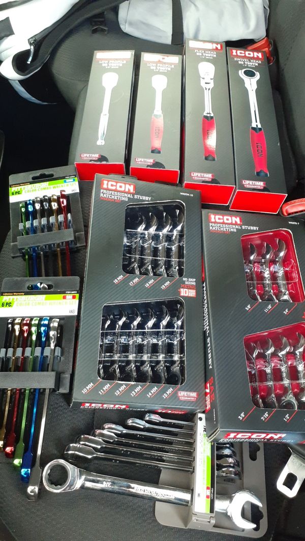 Icon ratchet wrenches professional stubby wrenches antislip 10piece