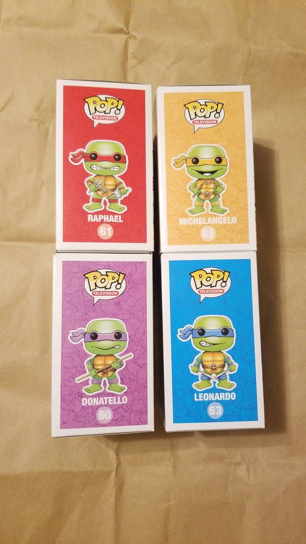 ninja turtles funko pop set