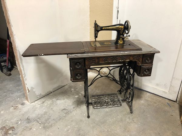 RARE complete Franklin Sears Roebuck & Co treadle sewing machine for ...