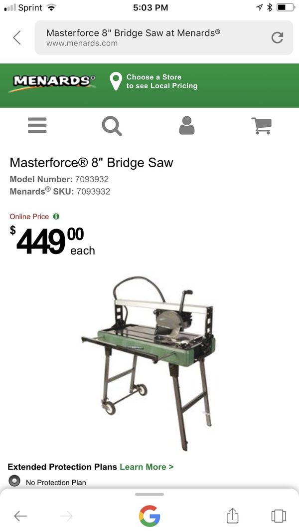 Master Force Tile Saw New In The Box Sells At Menards For 450 For Sale In Maple Grove Mn Offerup