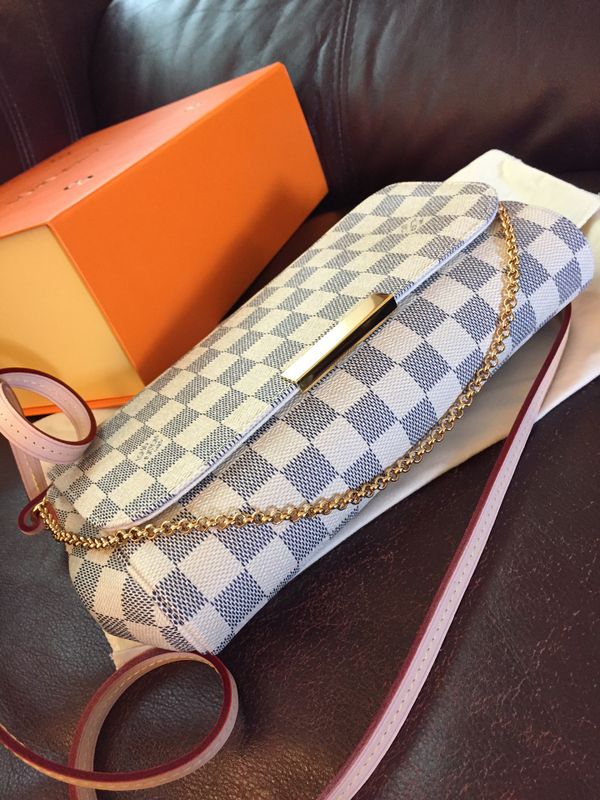 louis vuitton white check bag