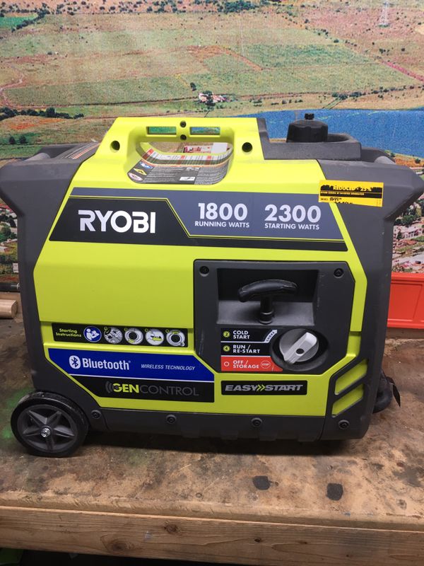 RYOBI Bluetooth 2,300 watt super quiet gasoline generator for Sale in ...