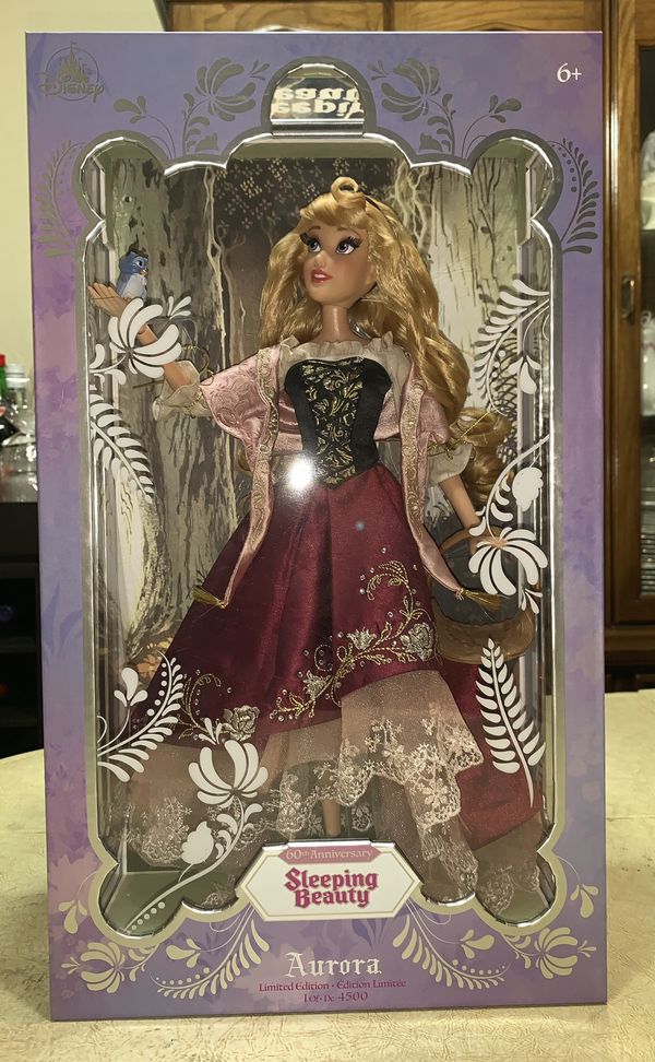 DISNEY AURORA SLEEPING BEAUTY 60TH ANNIVERSARY 17" DOLL LIMITED EDITION ...