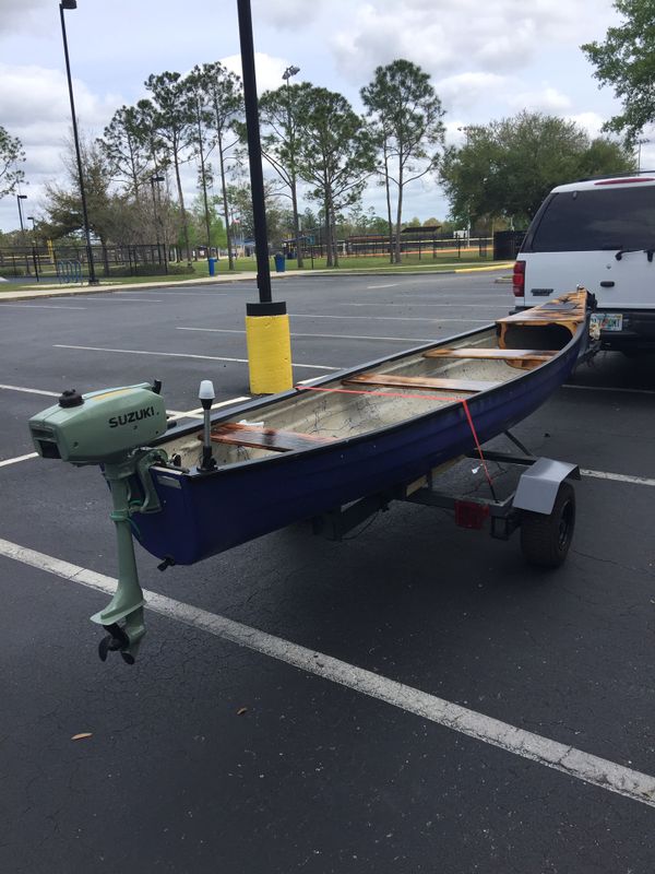 15‘6“ flat back canoe/ganoe fishing boat for Sale in Alafaya, FL OfferUp