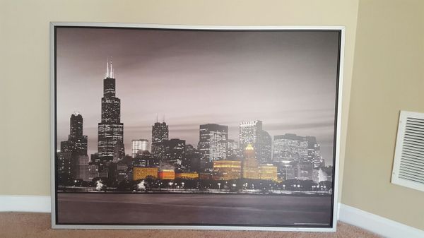 Ikea KLAMBY Picture, Chicago skyline, 55x39 ¼ " for Sale in Chantilly