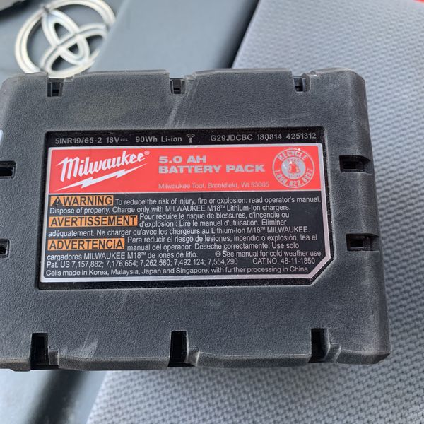 Milwaukee 5 0 battery for sale in houston tx offerup