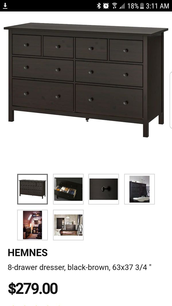 Ikea Hemnes Dresser Black Brown For Sale In West Covina Ca Offerup