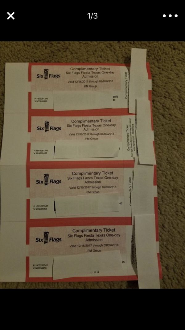 six-flags-fiesta-texas-tickets-for-sale-in-spring-tx-offerup