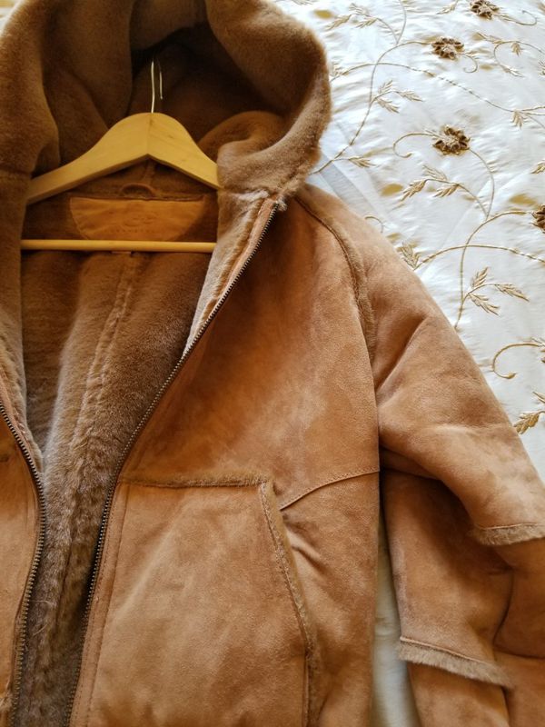 Ugg hooded leather jacket shearling style coat for Sale in Carlsbad, CA ...