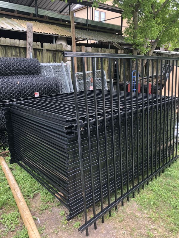 Iron fence panel/ 6’ft tall x 8’ft long/ powder coated for Sale in Houston, TX OfferUp
