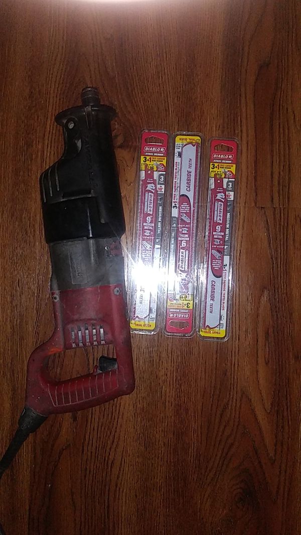 Diablo 9" carbide teeth medium metal sawzall blades & a used Milwaukee