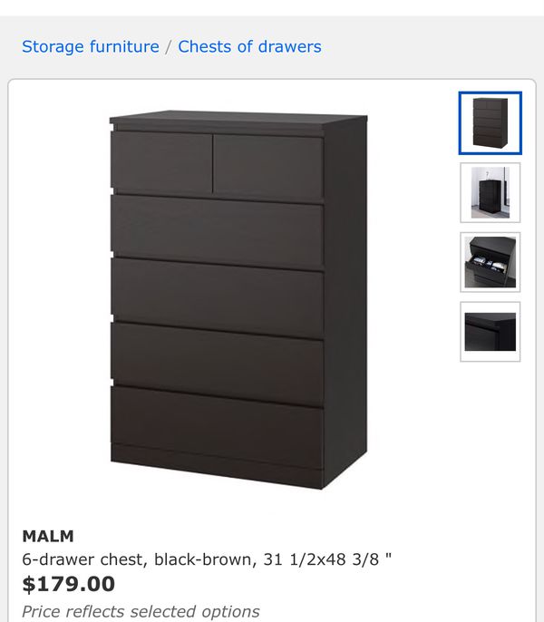 Ikea Malm 6 Drawer Dresser For Sale In Los Angeles Ca Offerup