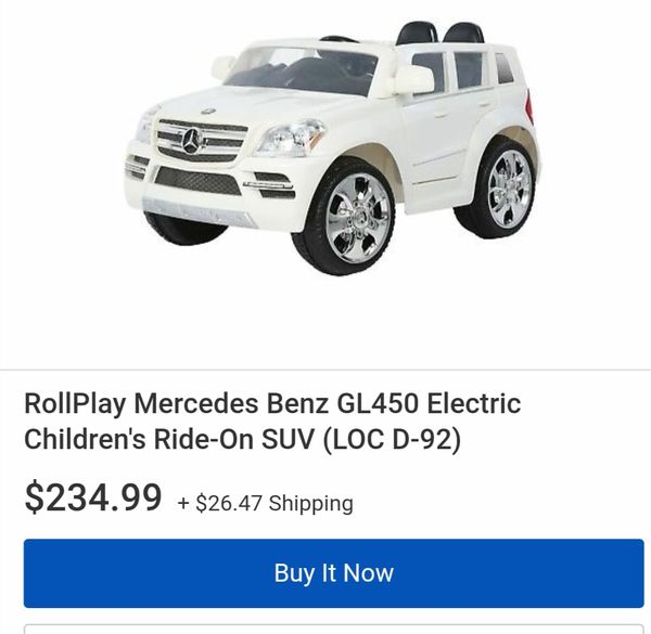 Battery Kids Car Rollplay Mercedes Benz Gl450 Electric 120sold