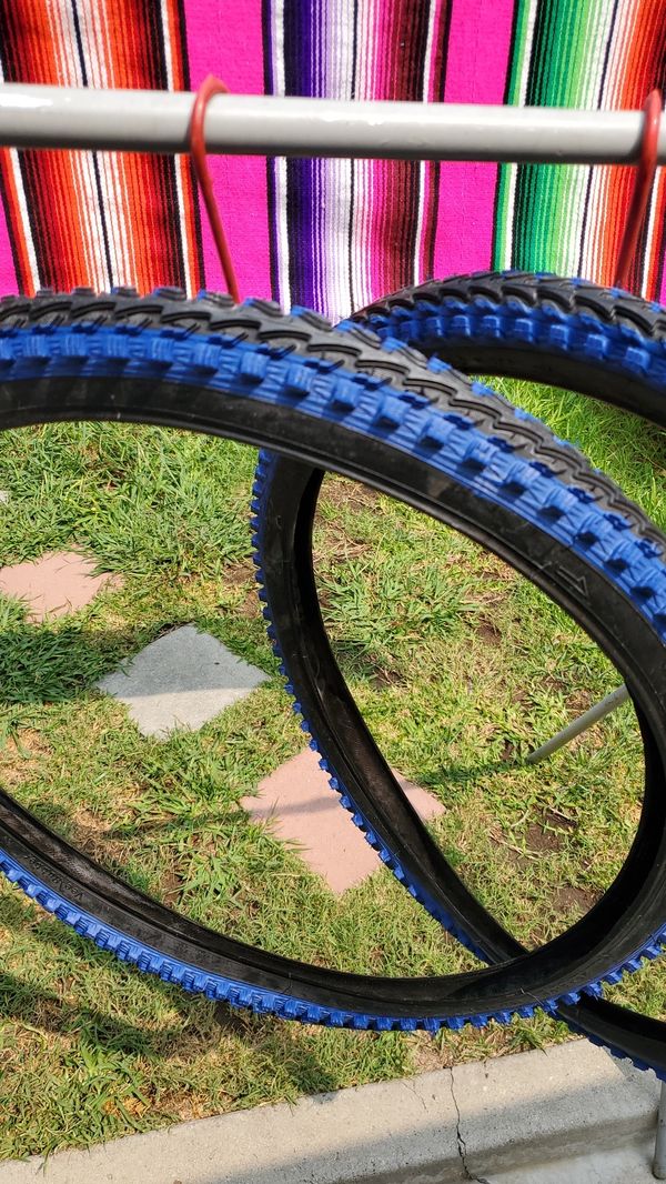 blue mtb tires