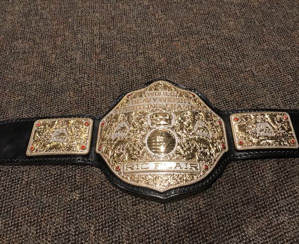WCW WWE WWF NWA Big Gold belt - real leather for Sale in Brick, NJ ...