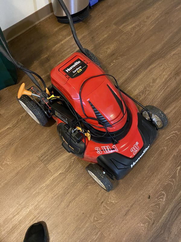 Homelite Electric lawn mower 24 Volt needs battery . Great for parts