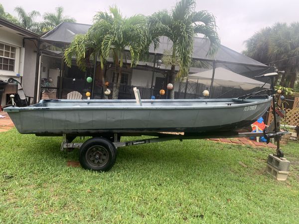 16ft Flats boat skiff jon boat for Sale in Miami, FL - OfferUp