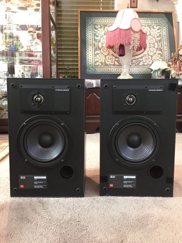 2 JBL 62 JBL62 8OHM TWEETER BASS TITANIUM LAMINATE BOOKSHELF AUDIO